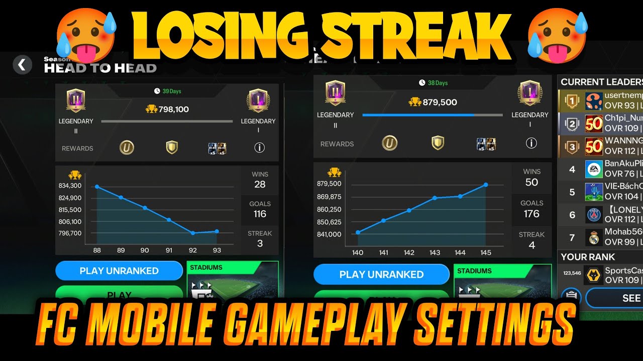 FC MOBILE NEW GAMEPLAY SETTINGS || HOW TO REACH FC CHAMPION IN DIVISION RIVALS || MY PLAYING 11