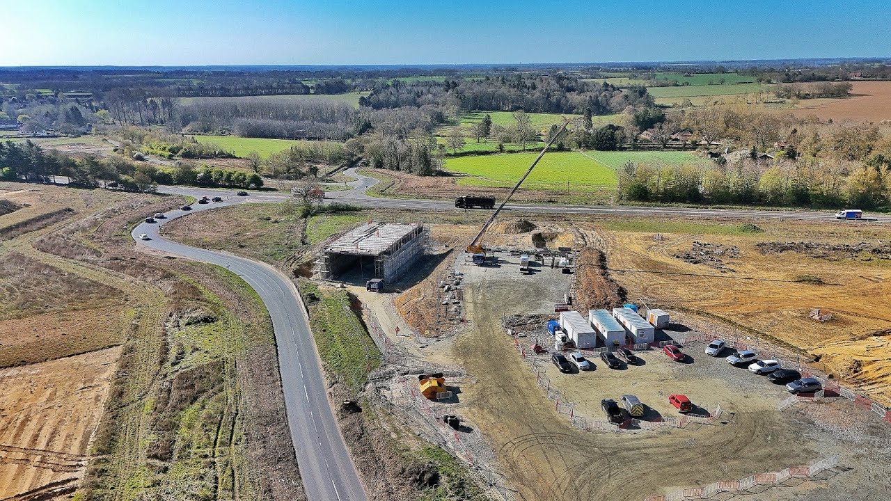 Easton to Tuddenham A47 Bypass Construction Update | End Of March 2025 | Road Infrastructure Project