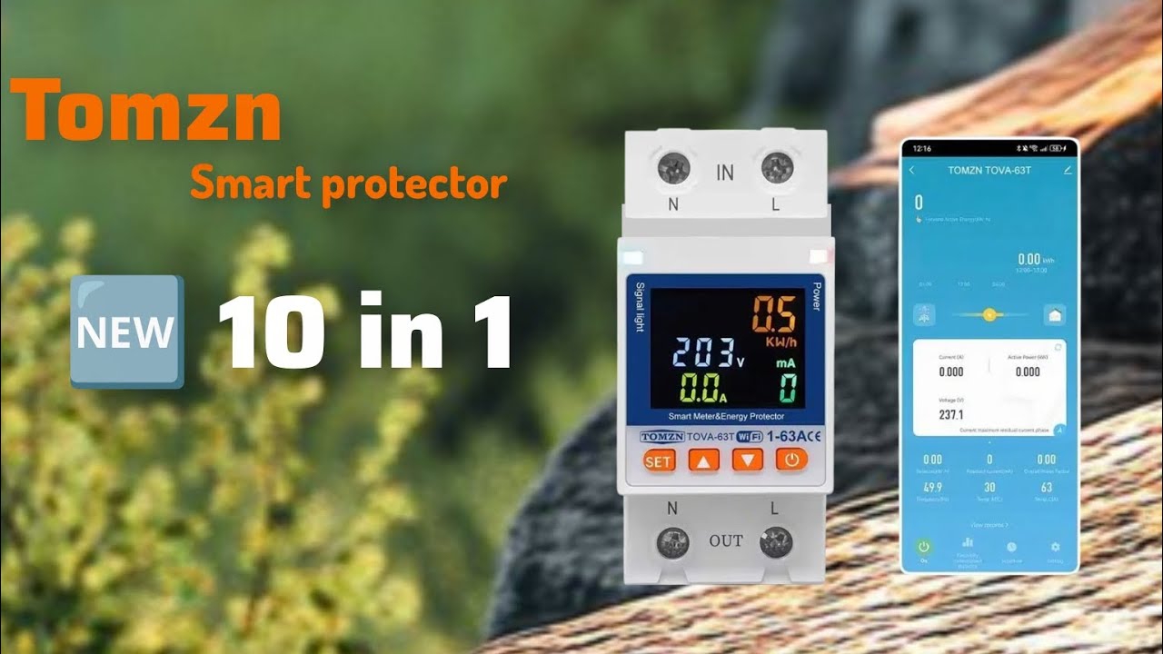 Tomzn TOVA-63T ⚡📶 WiFi Smart Protector | 63A🔒 kWh Lock | Memory | Full Protection📱 Tuya Smart 