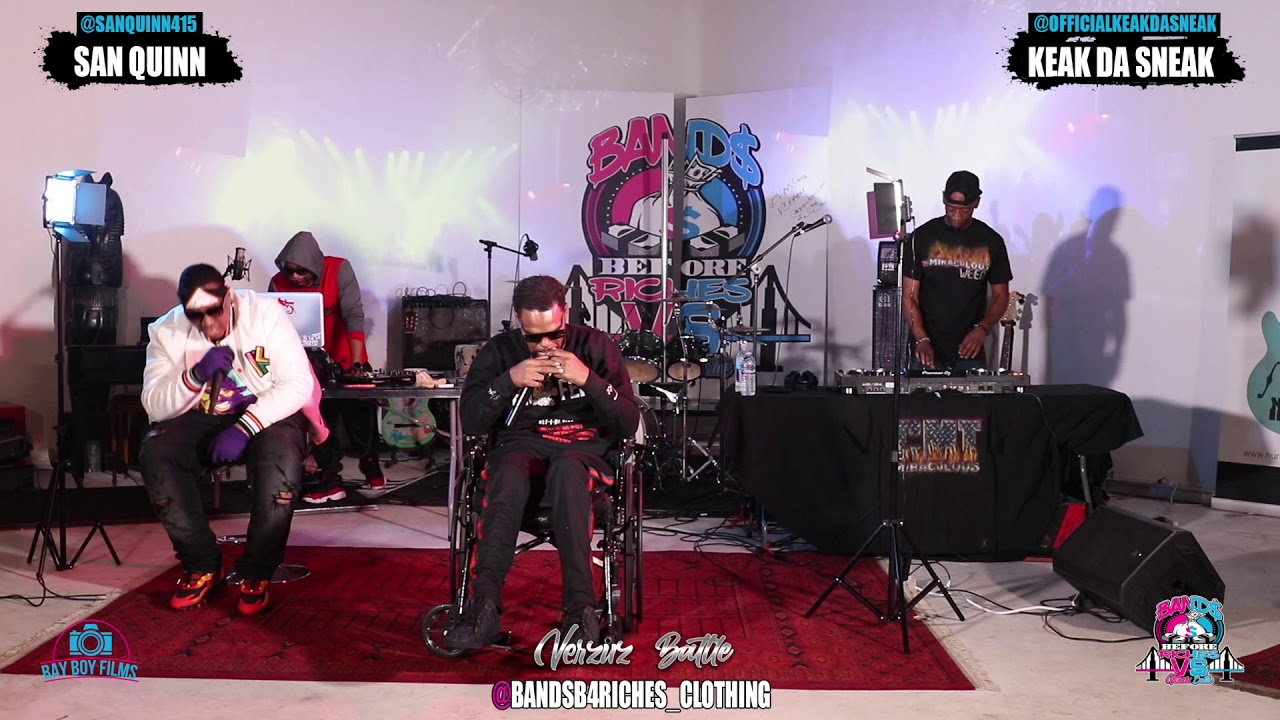 KeakDaSneak vs SanQuinn (Part1) Brought to you by: BANDS B4 RICHES | Hosted By @frisco_phillyb2x