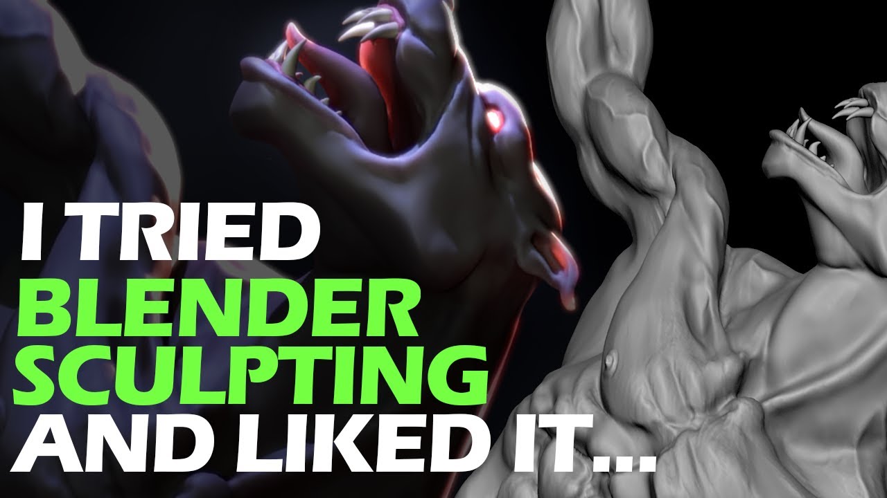Forcing Myself to SCULPT in BLENDER... Zbrush vs Blender