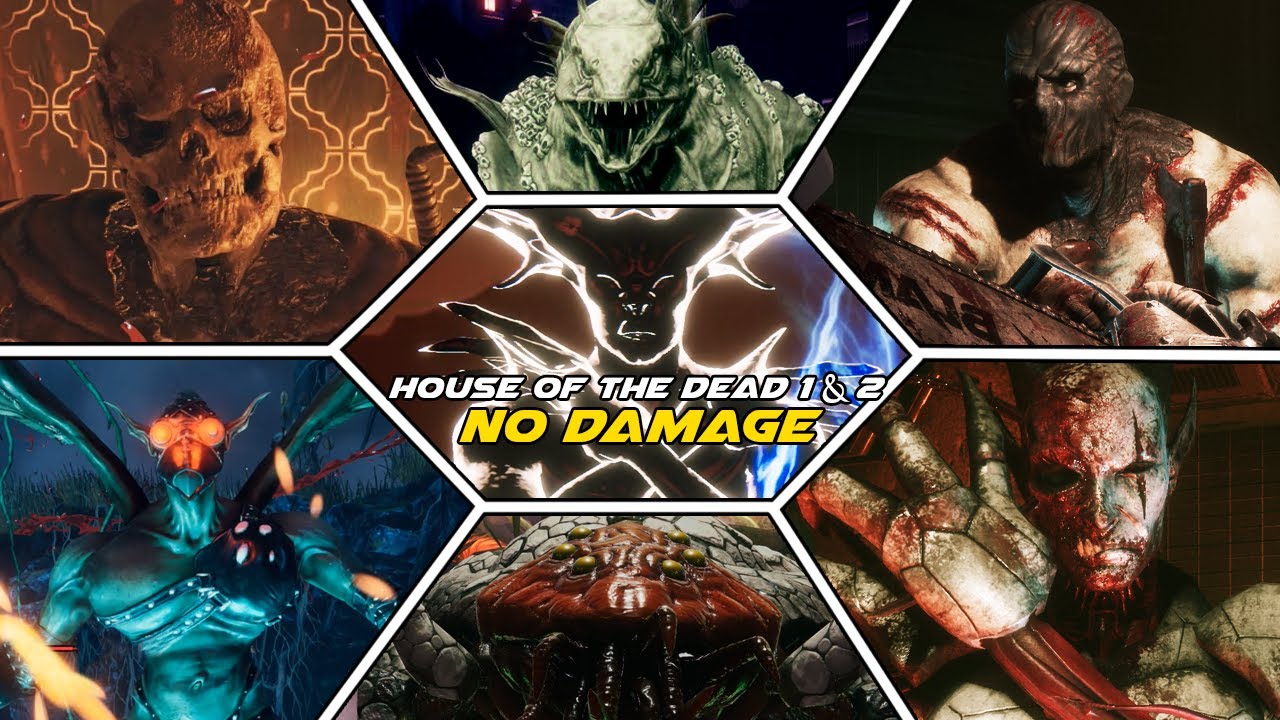 The House of the Dead 1 & 2 Remake - All Bosses (Fights\Battles) - No Damage - [4k-60FPS]
