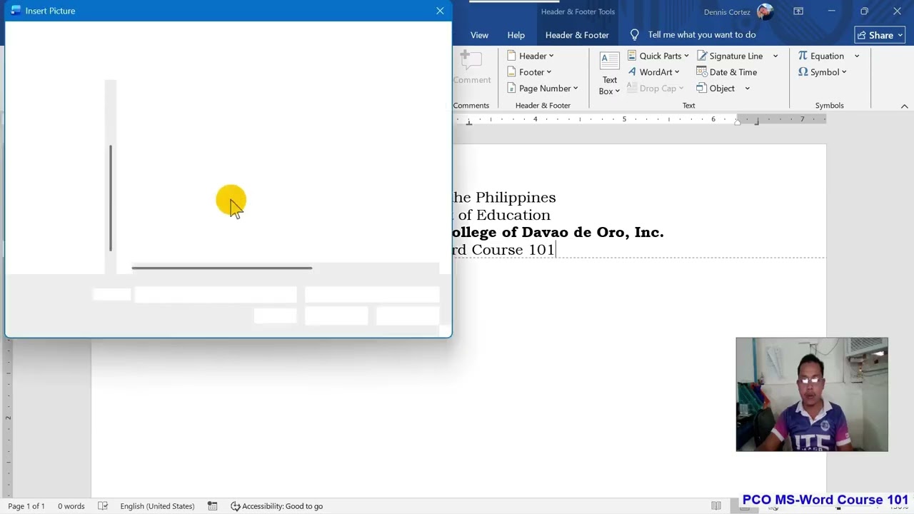 PCO MS Word Course 101