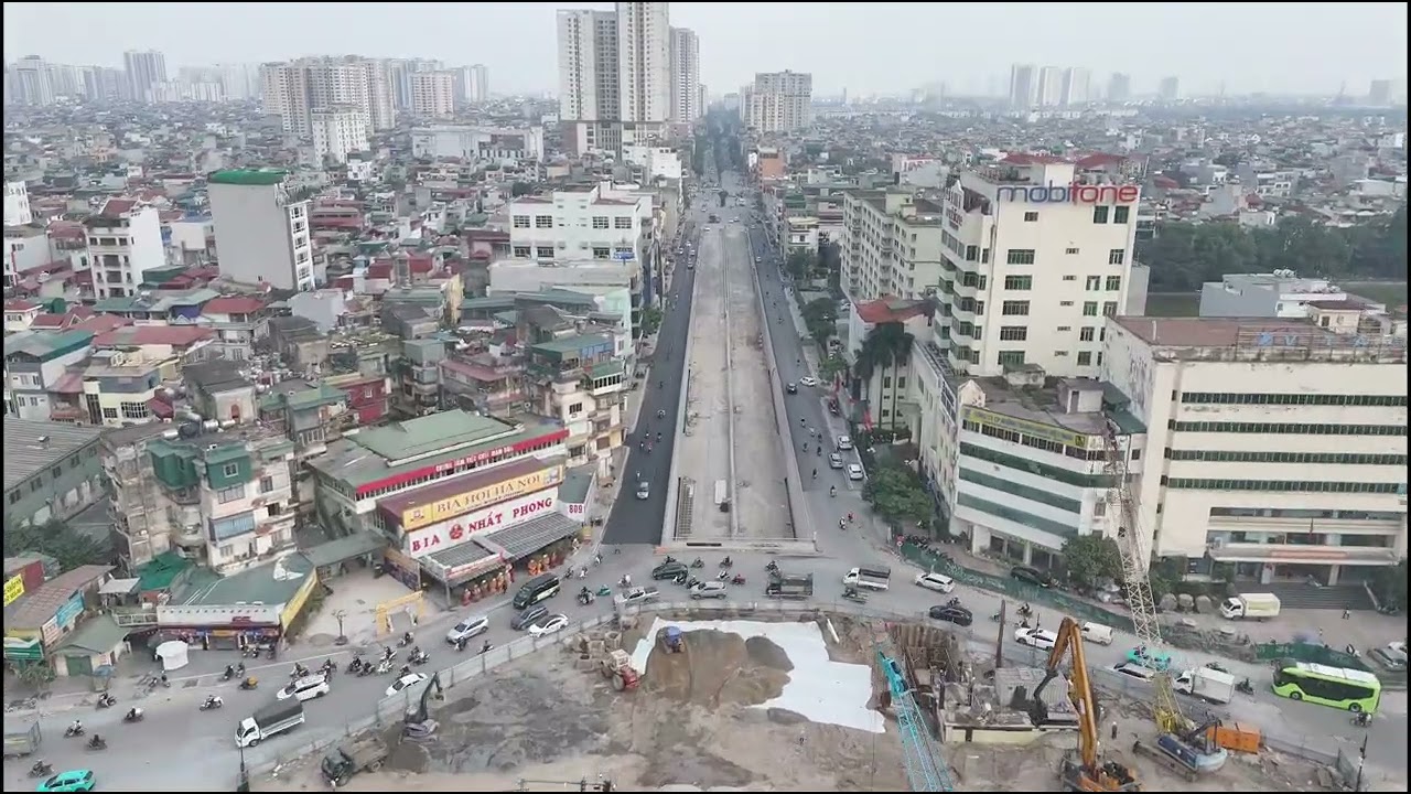 Toàn cảnh đường vành đai 2,5 đoạn Đầm Hồng – Giải Phóng dự kiến thông tuyến vào quý I.2026