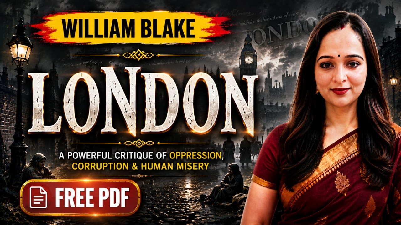 London by William Blake in Hindi | London poem | William Blake London | London William Blake