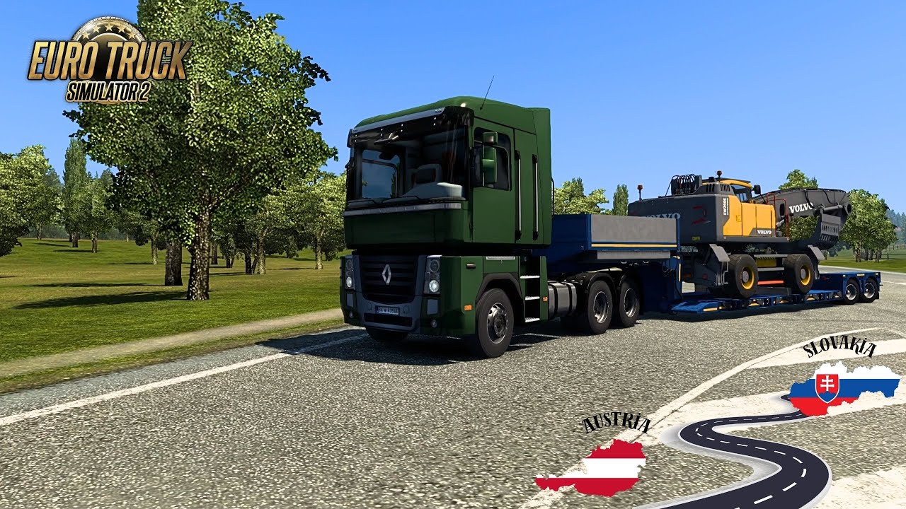Euro truck simulator 2, Slovakia Bratislava - Austria Vienna Renault Magnum Excellence 520 hp