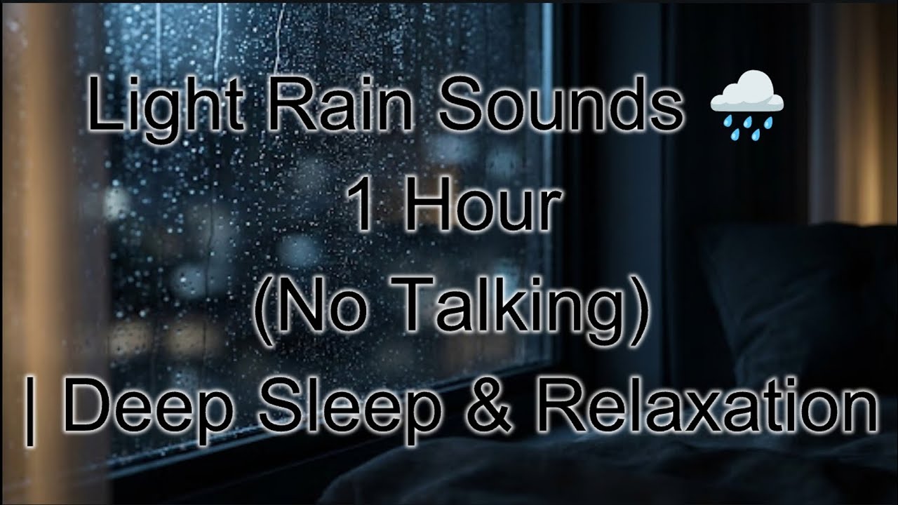 ) Light Rain Sounds 🌧️ 1 Hour (No Talking) | Deep Sleep & Relaxation