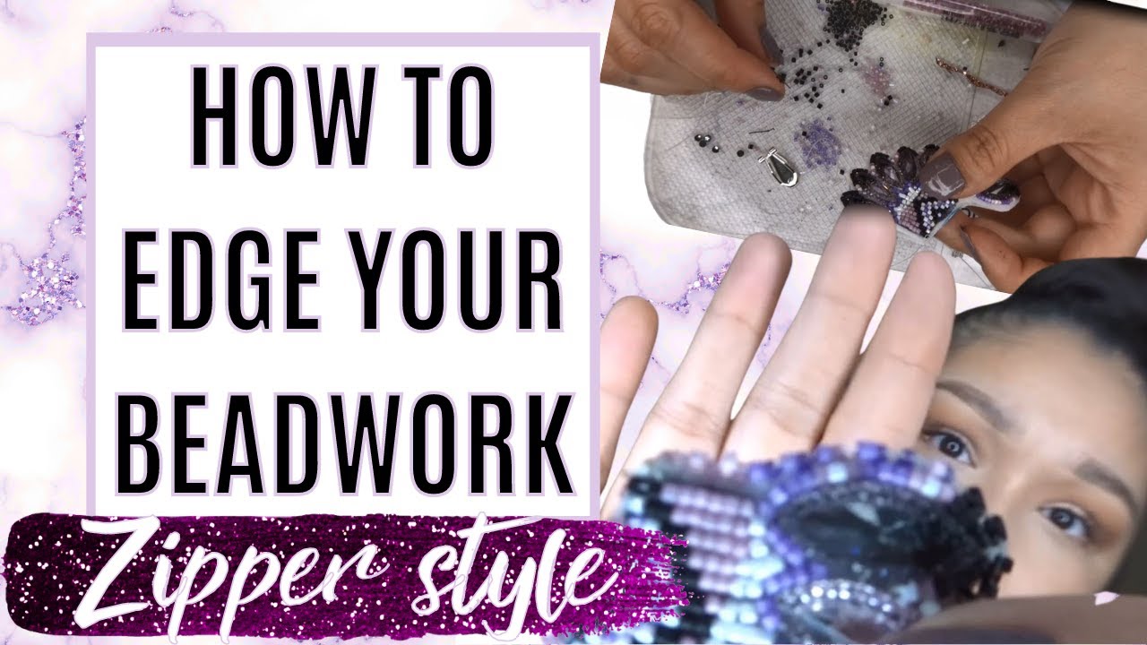 How to Edge your Beadwork using Zipper Style Edging | How to Edge Beaded Earrings