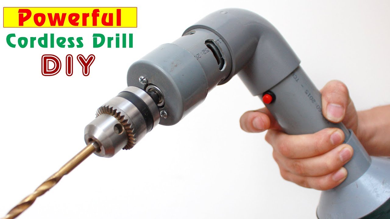 How to make Simple Cordless Drill using PVC pipe