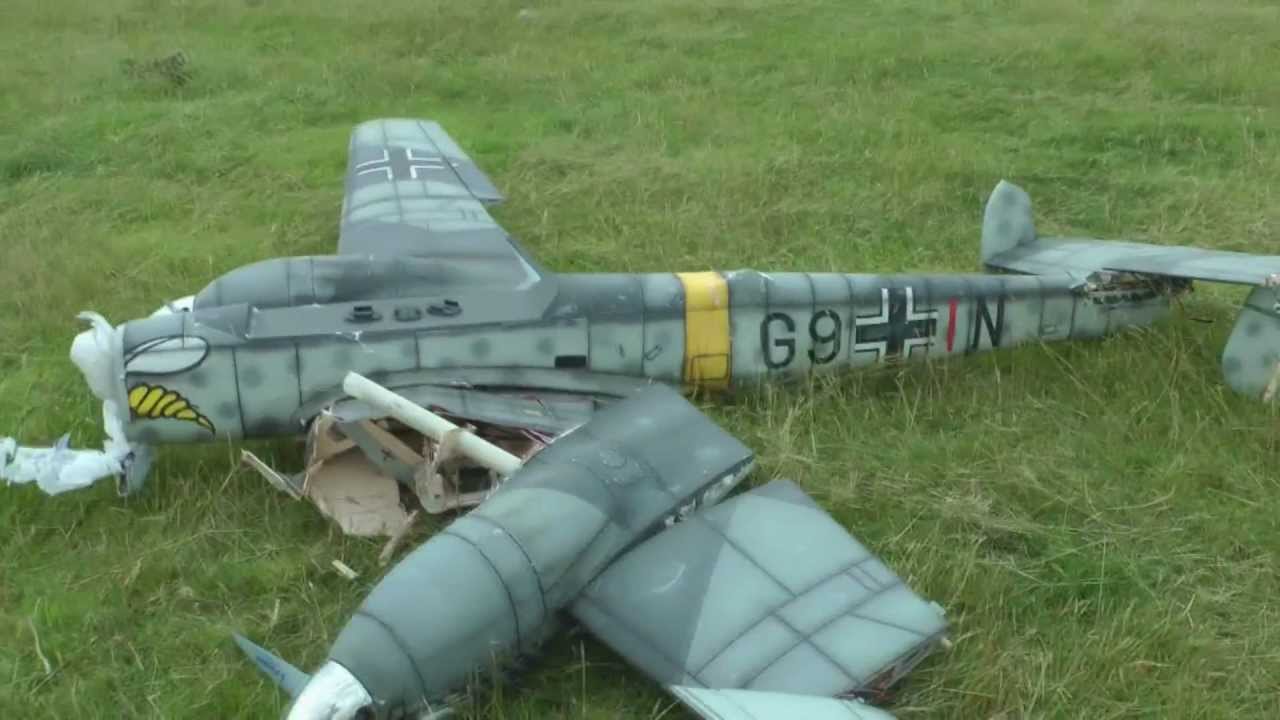 Messerschmitt BF-110 r/c crash