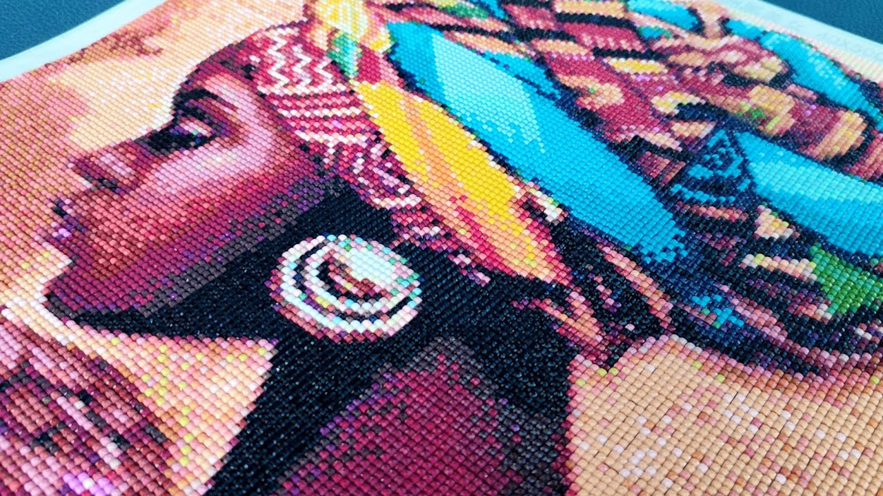 ✨ Relaxing ASMR Diamond Painting | Beautiful African Lady | 41 Minutes of Pure Calm