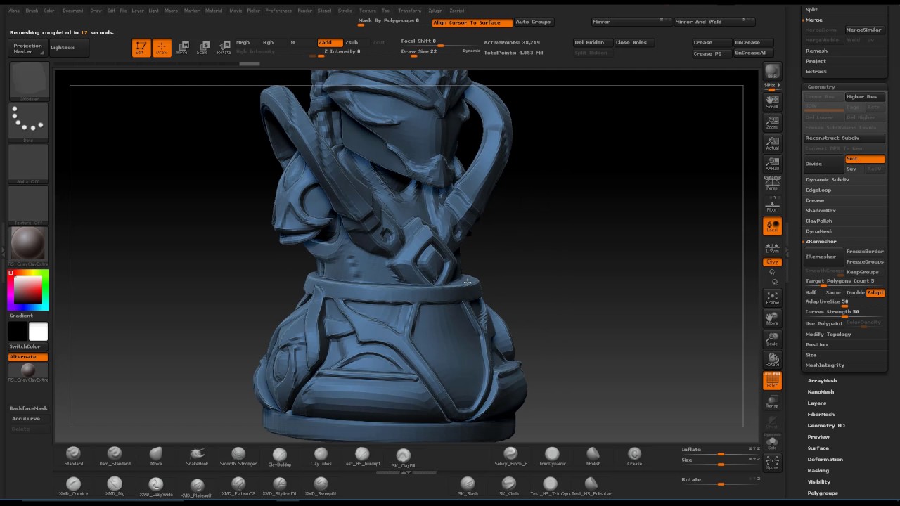 Better Way to Hollow/Shell a Zbrush Model for 3d Printing