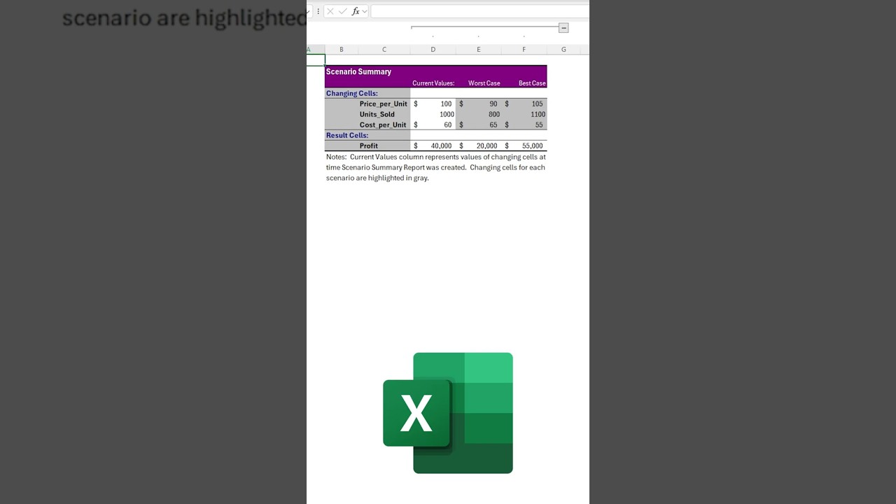 Excel! Scenario Manager #excel