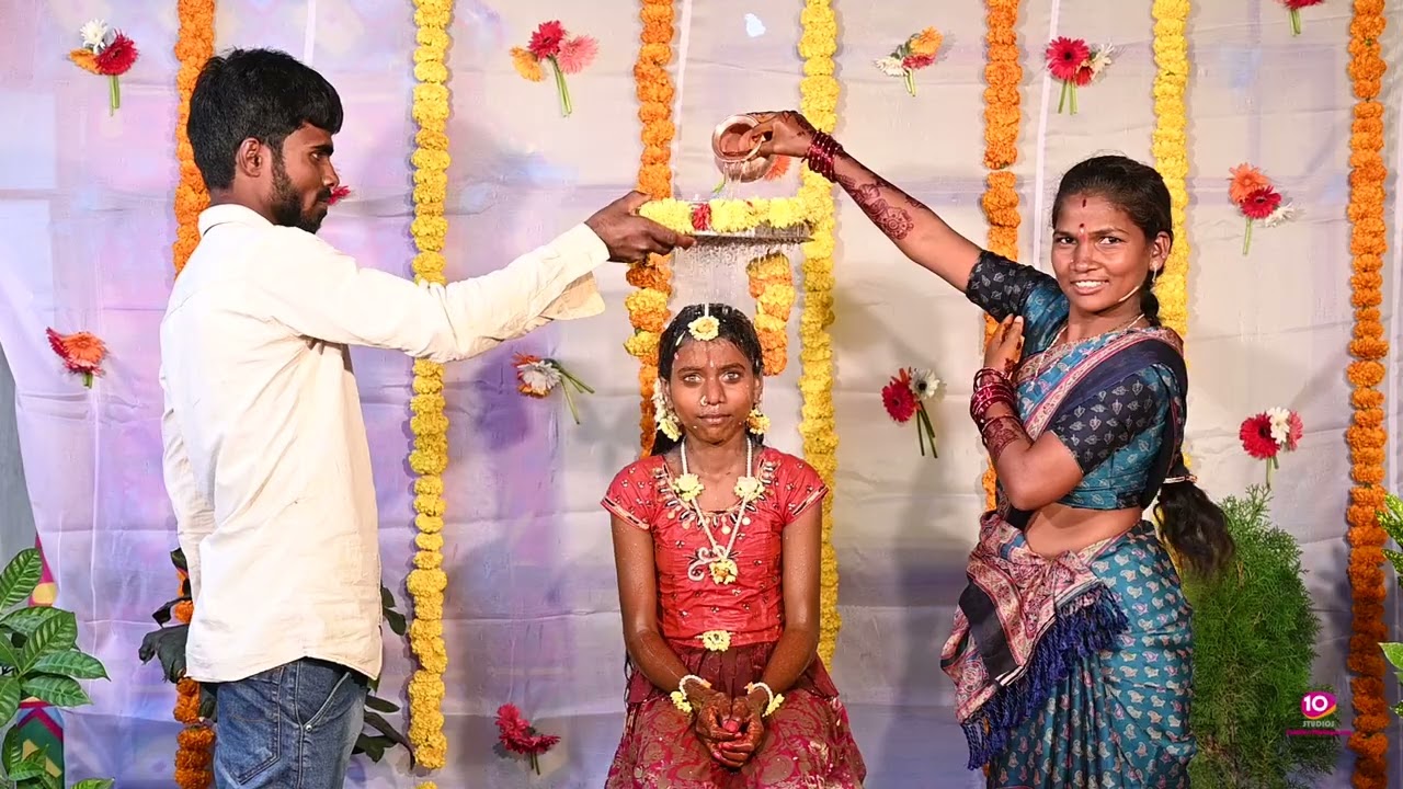 DhanuSri Mangala Snanam | Saree & Dhoti Ceremony |  Edhulapally | 10Studios