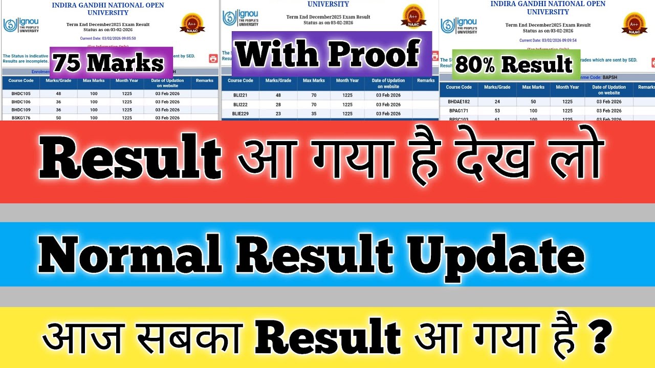 How To Check IGNOU Results Update 2025 December IGNOU Results Update 2026 IGNOU Result Update 2025 