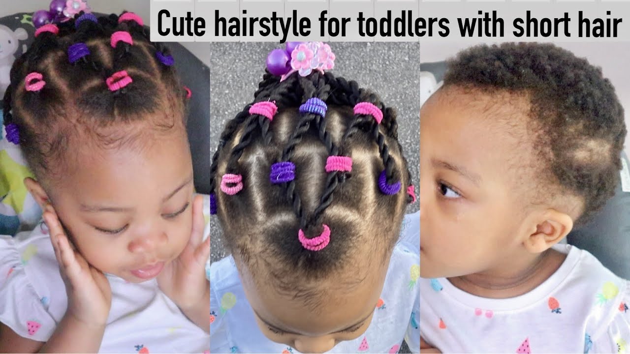 Cute Protective Hairstyle For Short Natural Hair | Toddlers Braids/Twist For Short 4C Hair
