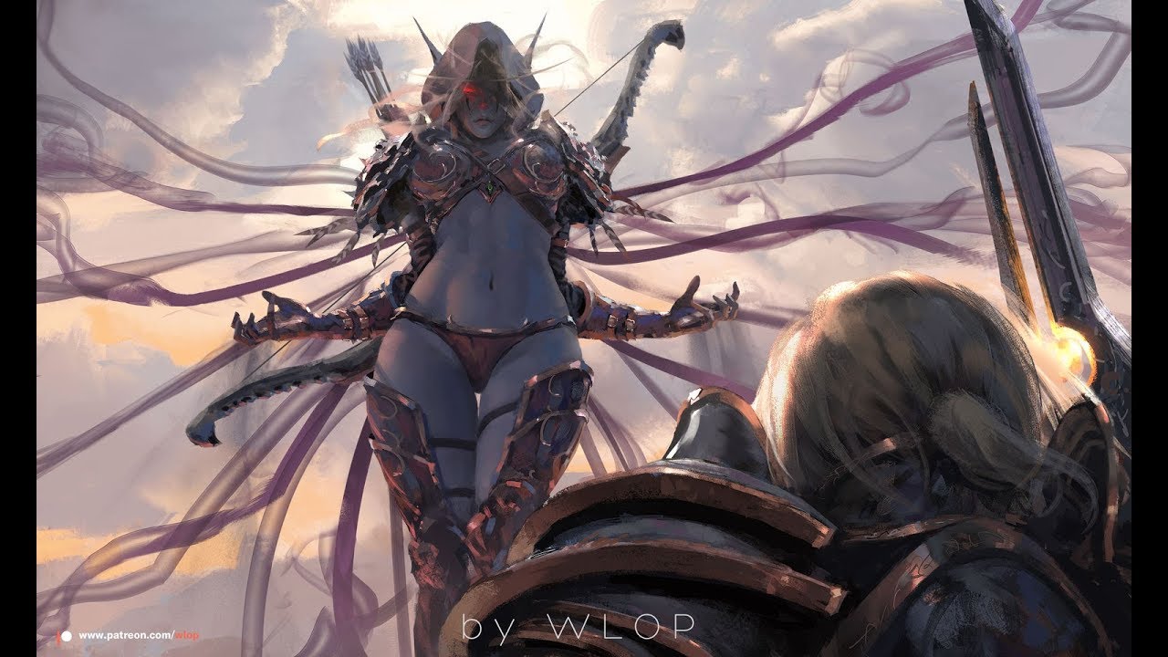 Photoshop painting process- sylvanas