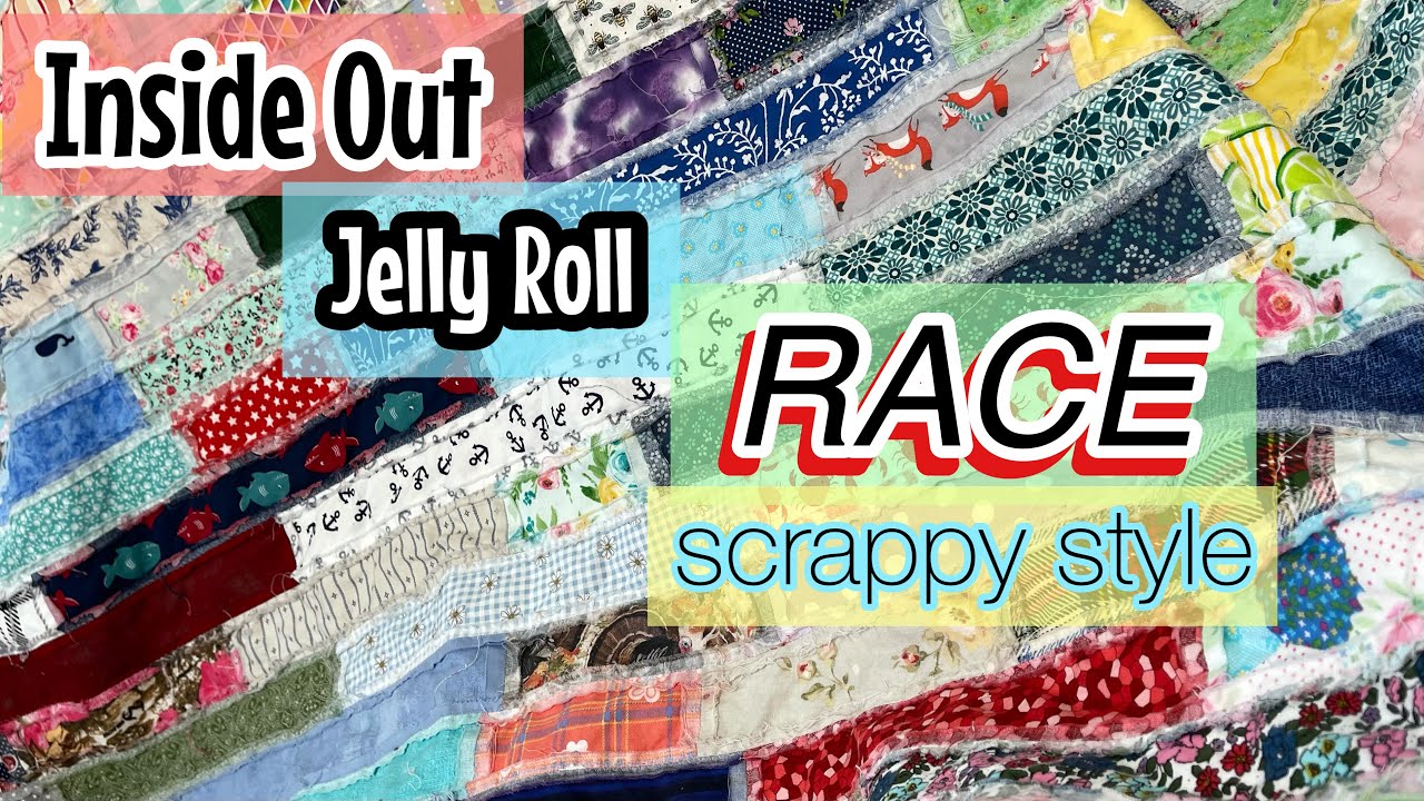 Inside Out Jelly Roll Race Quilt ~ Scrappy Jelly Roll Race