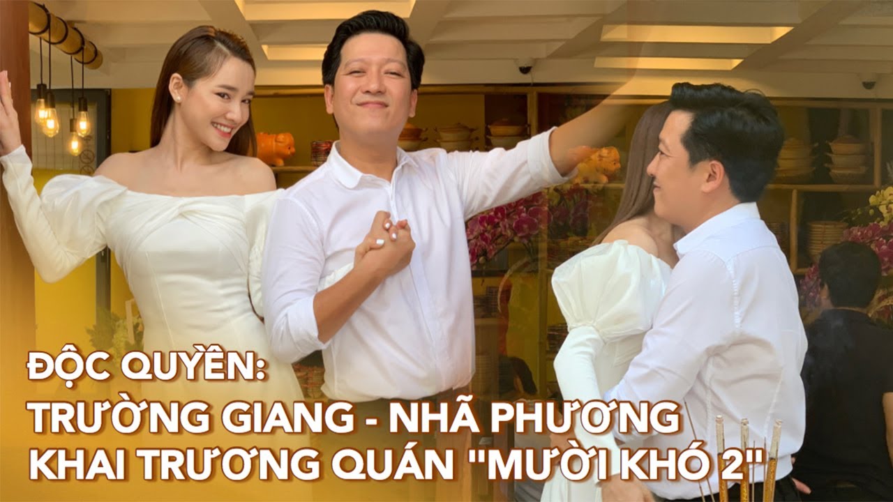 [Độc Quyền] Trường Giang, Nhã Phương TAY TRONG TAY rạng rỡ ngày khai trương Cơm Quê Mười Khó 2