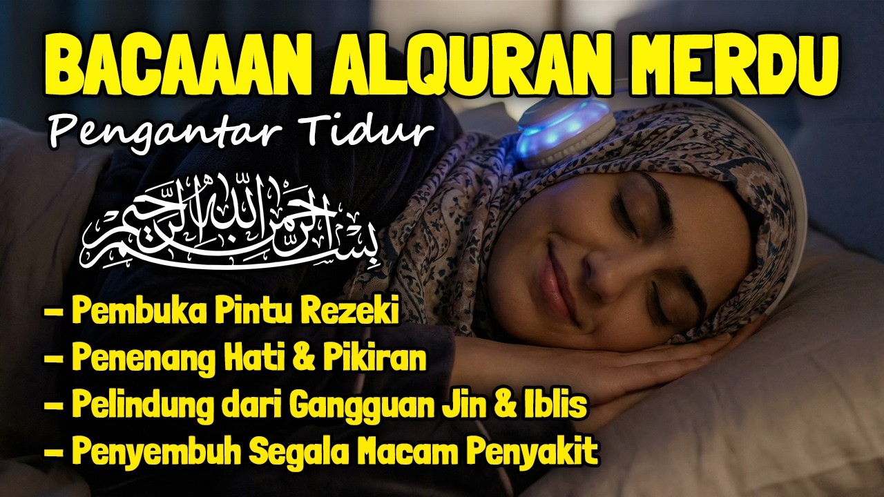 Al Quran Pengantar Tidur Surah Al Mulk, Ar Rahman, Penenang Hati & Pikiran