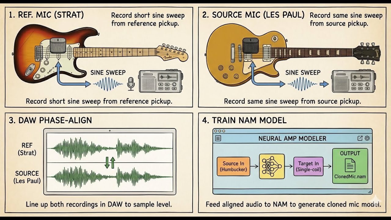 NAM as a pickup modeler (SECOND PART DEMO : SPLIT to HUMBUCKER NAM)
