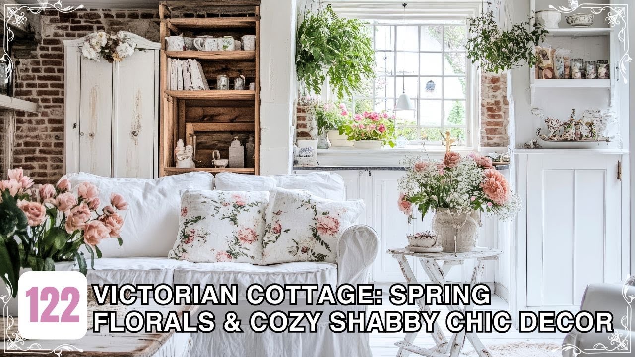 Victorian Cottage Style on a Budget: Spring Florals & Cozy Shabby Chic Decor Inspiration