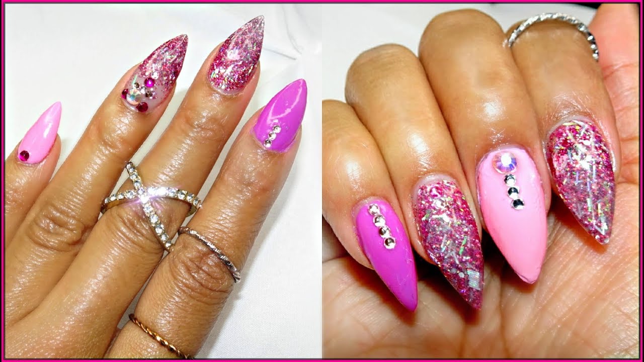 HOW I DO MY OWN ACRYLIC NAILS AT HOME 💅 + DIY ACRYLIC GLITTER MIX