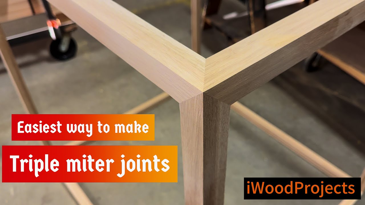 DIY & Woodworking. Triple miter joints, building a wooden frame for a glass cube.#woodworking #diy