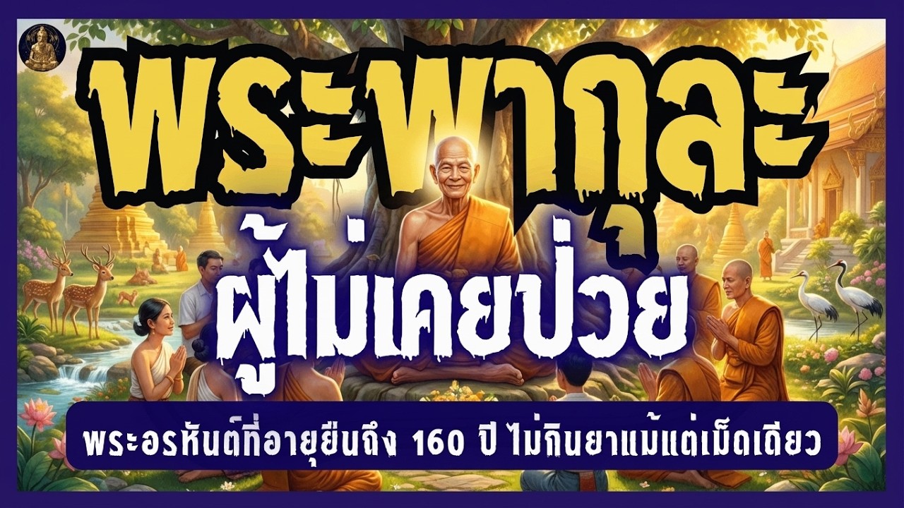 พระพากุละ ผู้ไม่เคยป่วย พระอรหันต์ที่อายุยืนถึง 160 ปี ไม่กินยาแม้แต่เม็ดเดียว | เปิดกรุตำนานโบราณ