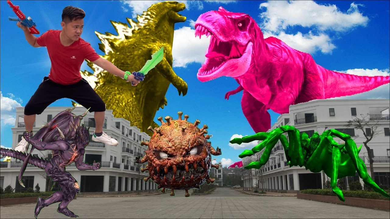 Top Những Trận Chiến Đ&ocirc; Đ&ocirc; TV Với Qu&aacute;i Vật Hắc &Aacute;m Hay Nhất, Godzilla Đại Chiến Khủng Long Full #6