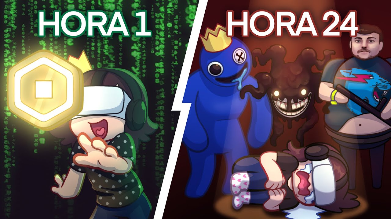 Vivi 24 horas en Roblox pero en realidad virtual😱⏰