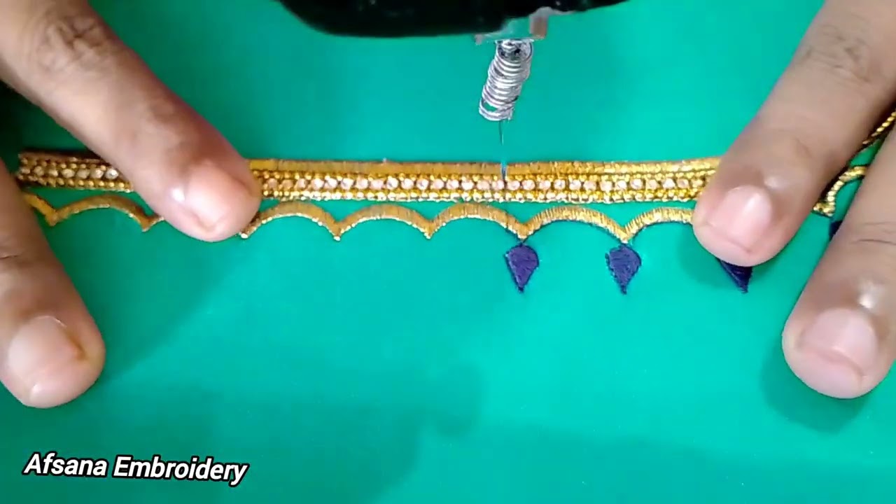 Machine Embroidery Elegant Blouse Designs ! Normal machine embroidery