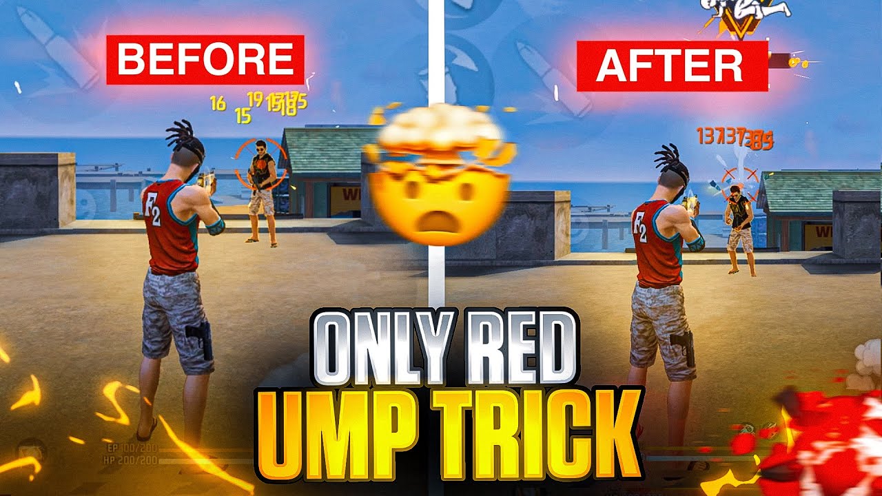 UMP ONLY RED TRICK 🔥 YOUTUBERS SECRET REVEAL 😗