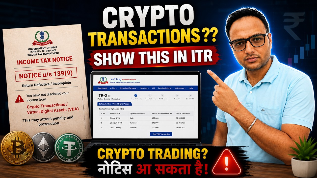 How to Show Crypto in ITR | update VDA schedule