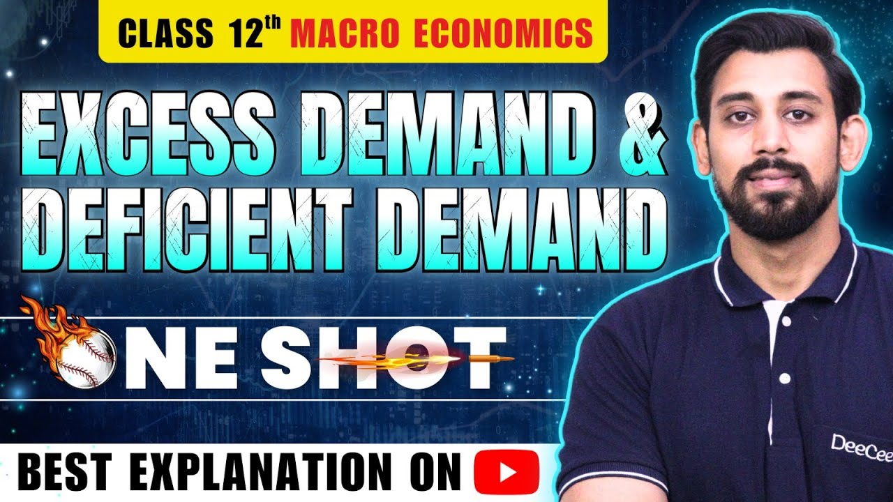 Excess Demand and Deficient Demand | Macroeconomics | Class 12 | chapter 9 | One Shot