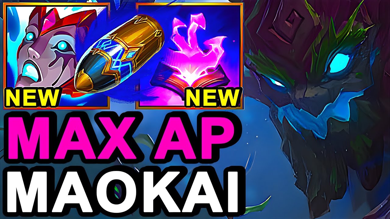 Wild Rift China Maokai Jungle - New Broken OP Champion - Max AP Maokai Build Runes - Meowkai Skin