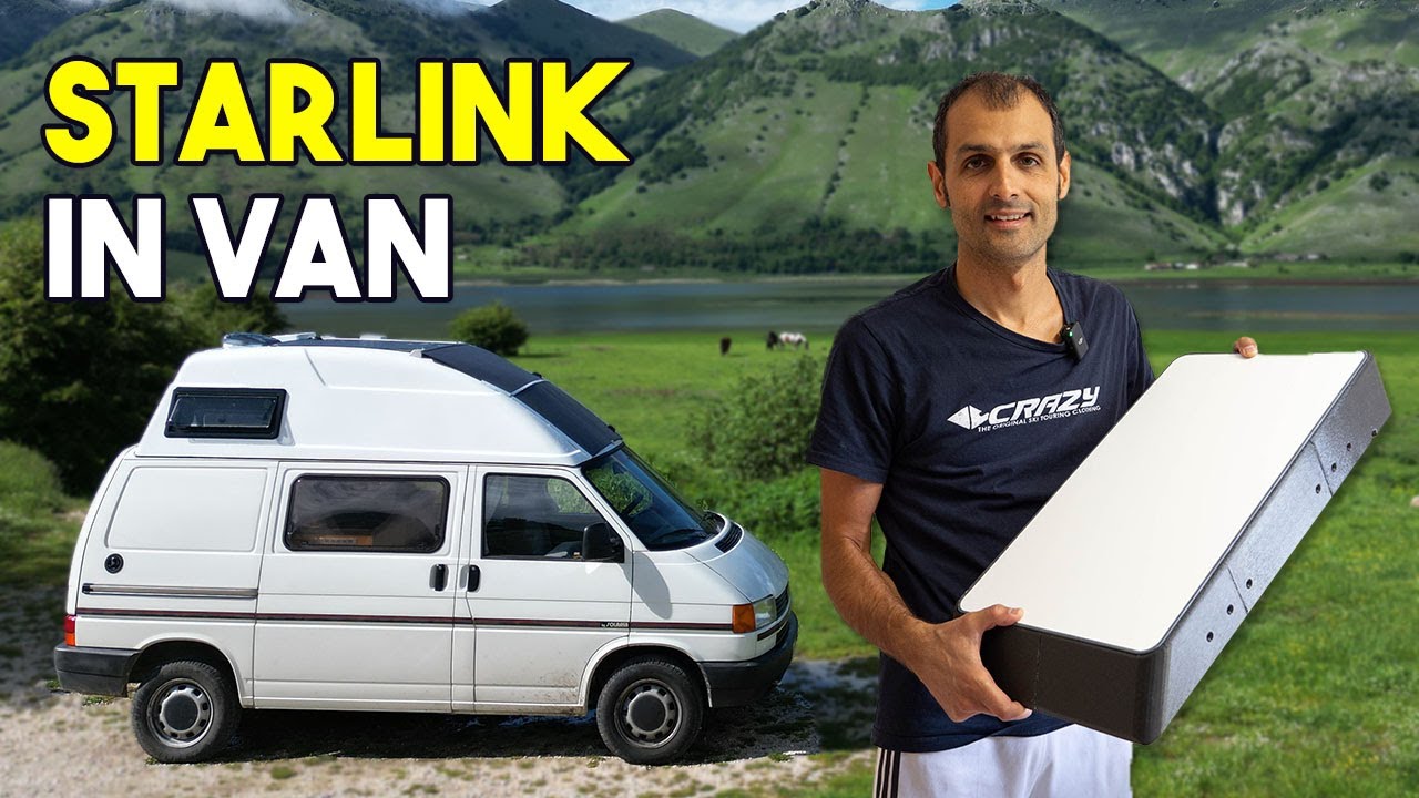 Starlink in Van - Come montare l'antenna piatta sul camper con alimentazione a 12V o 24V