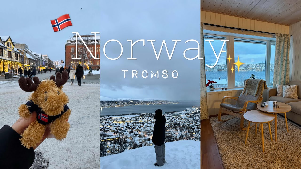 노르웨이 여행 🇳🇴 Ep.1 오로라 보러 북극에 가다, 트롬쇠 렌트카 여행, 겨울왕국 트롬쇠 시내 구경, 전망대, 오로라 헌팅, 트롬쇠 에어비앤비 숙소