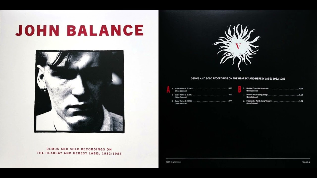 John Balance  -  Demos And Solo Recordings On The Hearsay And Heresy Label 1982 1983  [Full Album]