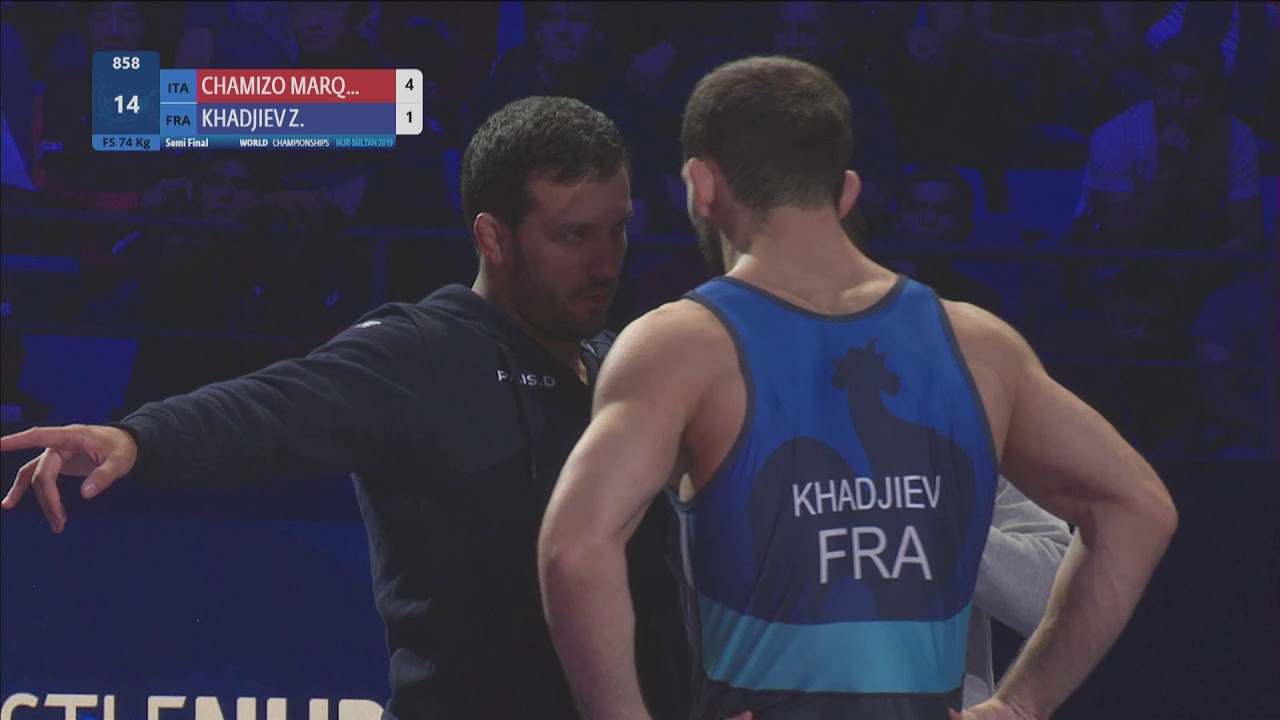 1/2 FS - 74 kg: F. CHAMIZO MARQ (ITA) v. Z. KHADJIEV (FRA)