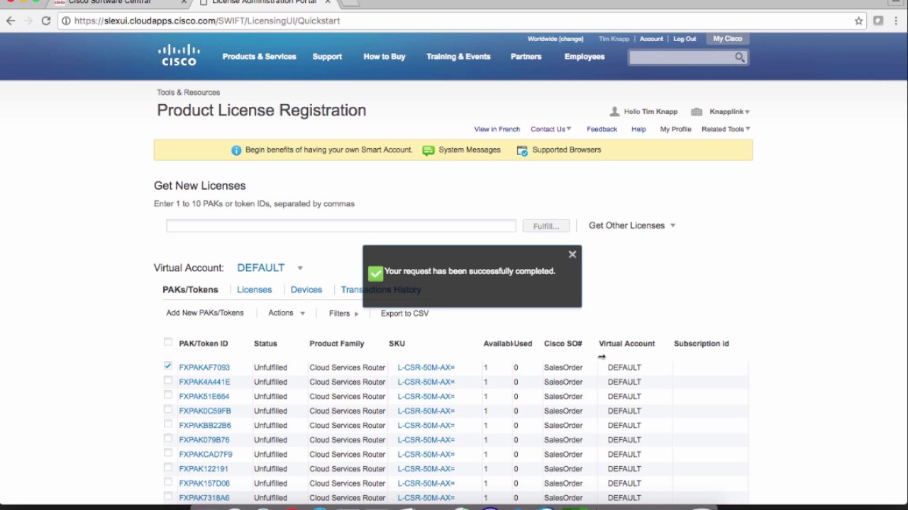 Converting PAK licenses to Smart Software Licenses