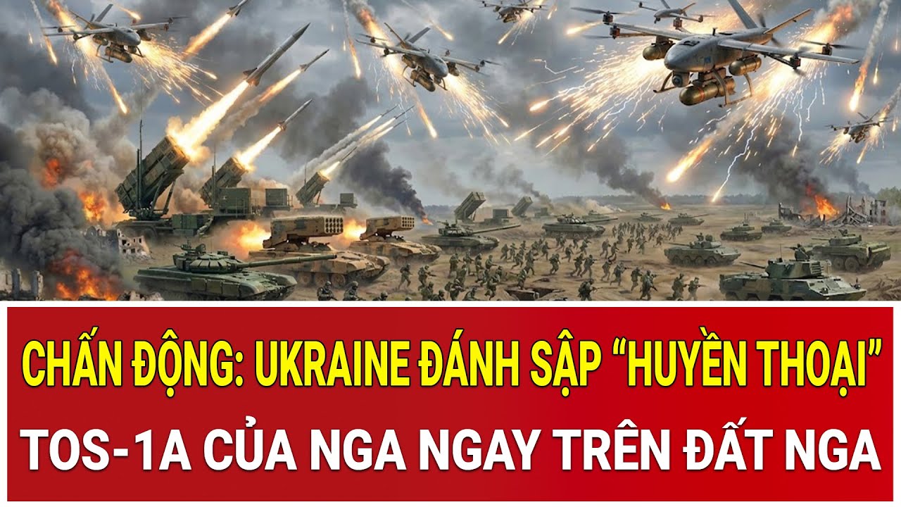 Chấn động bùng nổ: Ukraine đánh sập “huyền thoại” TOS-1A của Nga ngay trên đất Nga