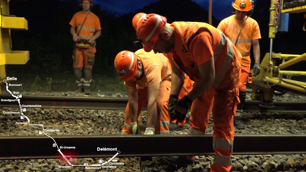 Travaux ligne Delle - Delémont CFF