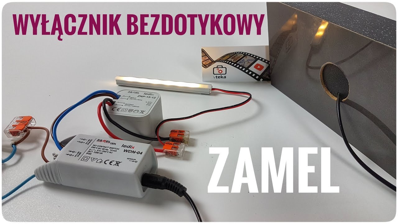 Wyłącznik bezdotykowy WDN-04 Zamel - montaż, krok po kroku