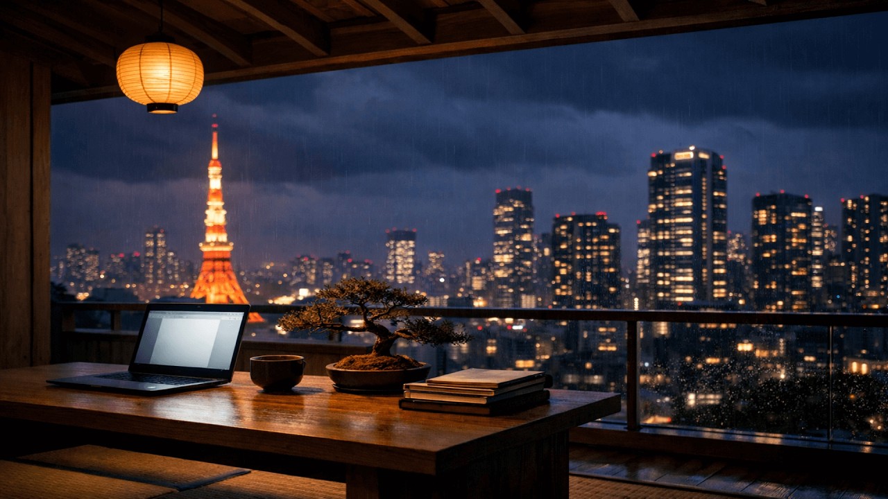 1 A M  Study Session | Lofi Tokyo Rainy Night 🌧️ | Chill Zen Music
