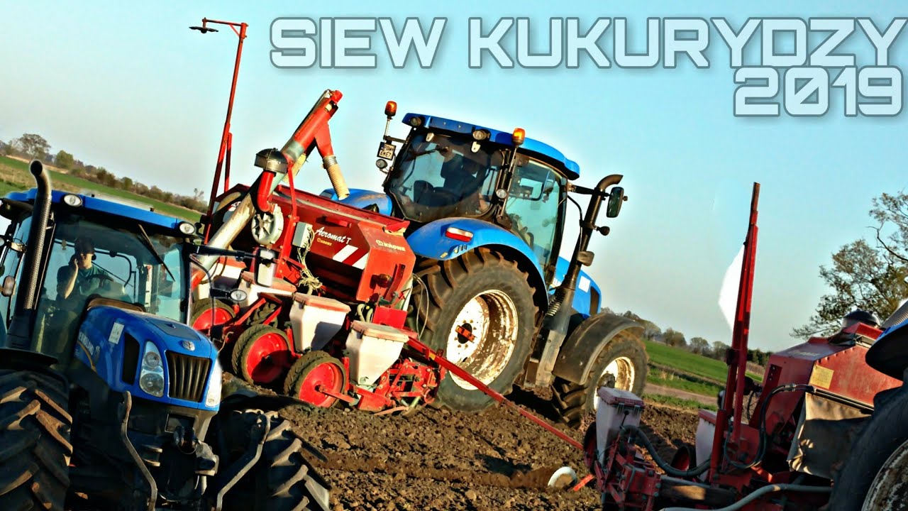 Lubuski Siew kukurydzy 2019 [ New Holland T6.165 &  (KRONE) Becker Aeromat T ]