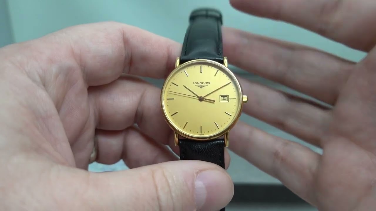 2006 Longines 18k gold Presence mens' watch with box and papers.  Model reference L4.743.6.3.22