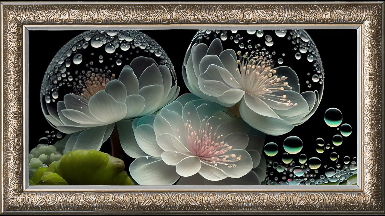 TV Frame - Nature Flowers Plant Garden With Water 4K | 1Hrs