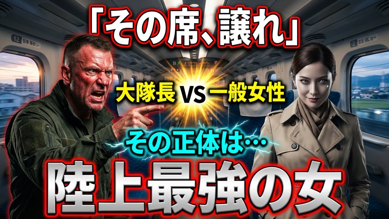 自衛隊大隊長が新幹線で女性に「席を譲れ」と命令→その女性の正体が判明し、人生が一瞬で変わった