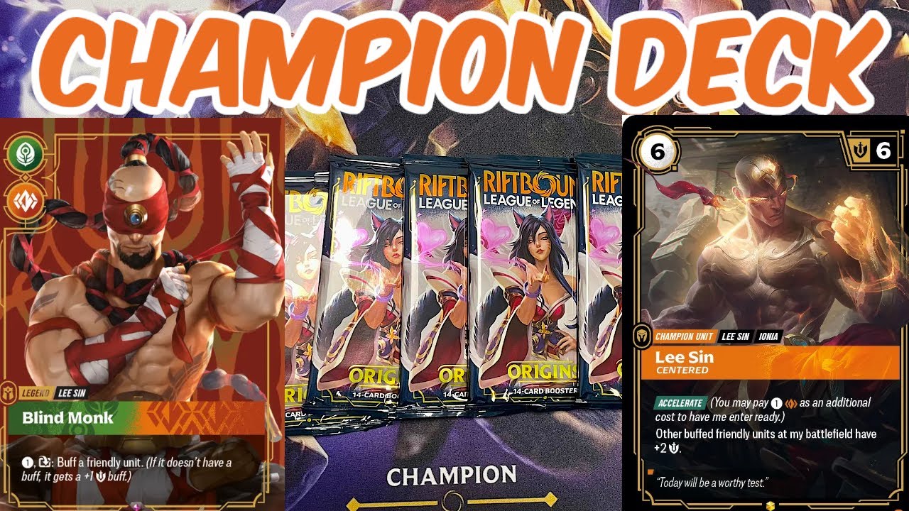 Описание колоды Ли Сина, победителя турнира SKIRMISH, на Riftbound TCG.